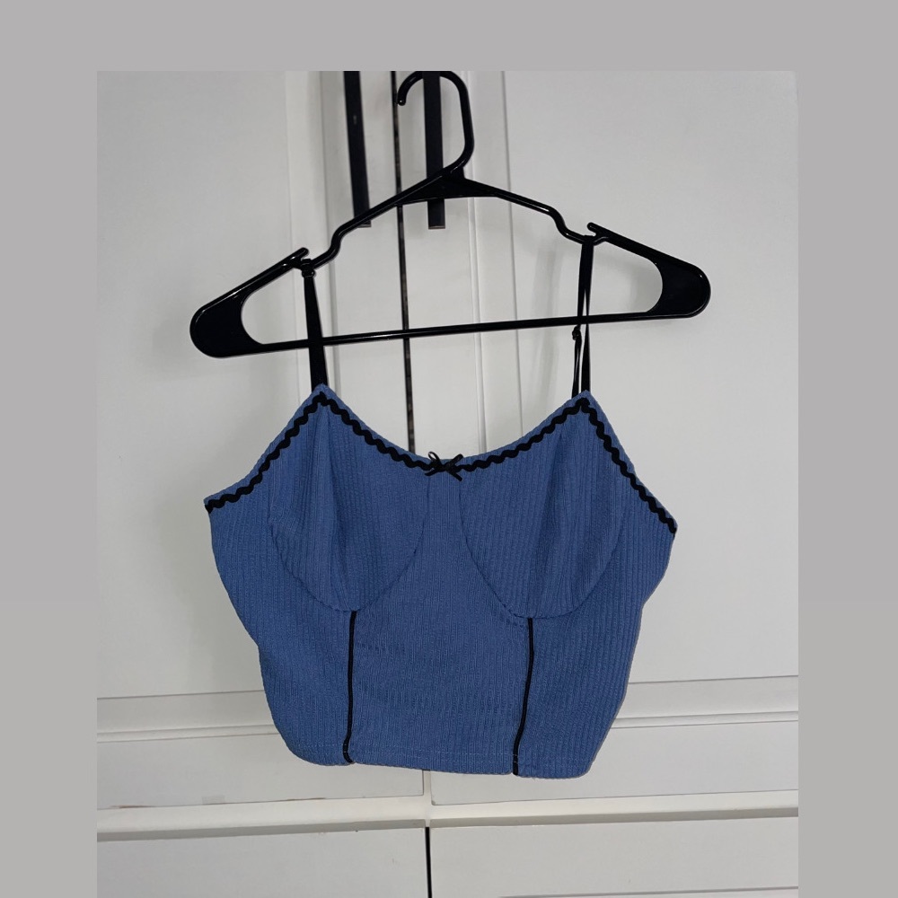 Light blue crop top